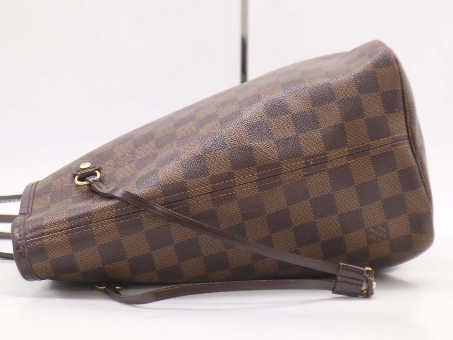 LOUIS VUITTON N41603 Damier Neverfull MM Ebene Rose Ballerine Tote Bag