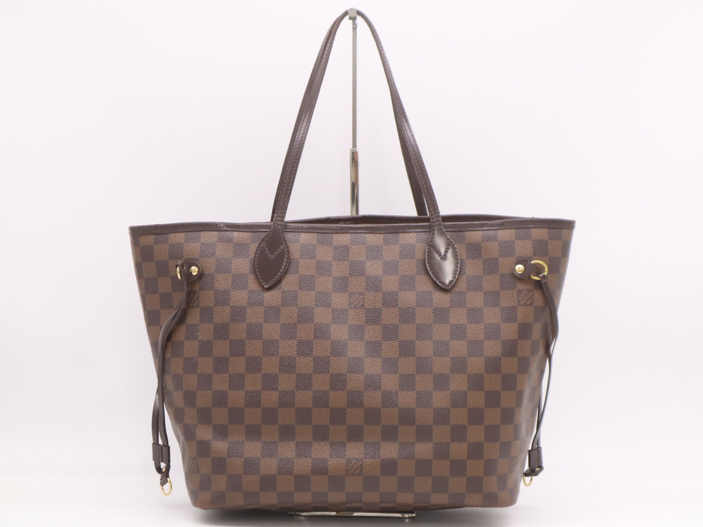 LOUIS VUITTON N41603 Damier Neverfull MM Ebene Rose Ballerine Tote Bag