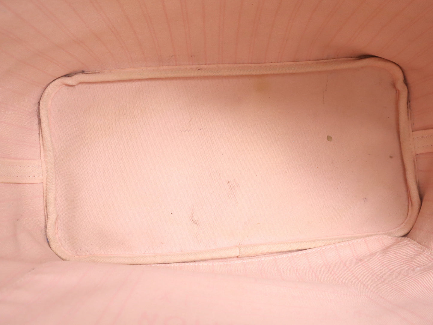 LOUIS VUITTON N41603 Damier Neverfull MM Ebene Rose Ballerine Tote Bag