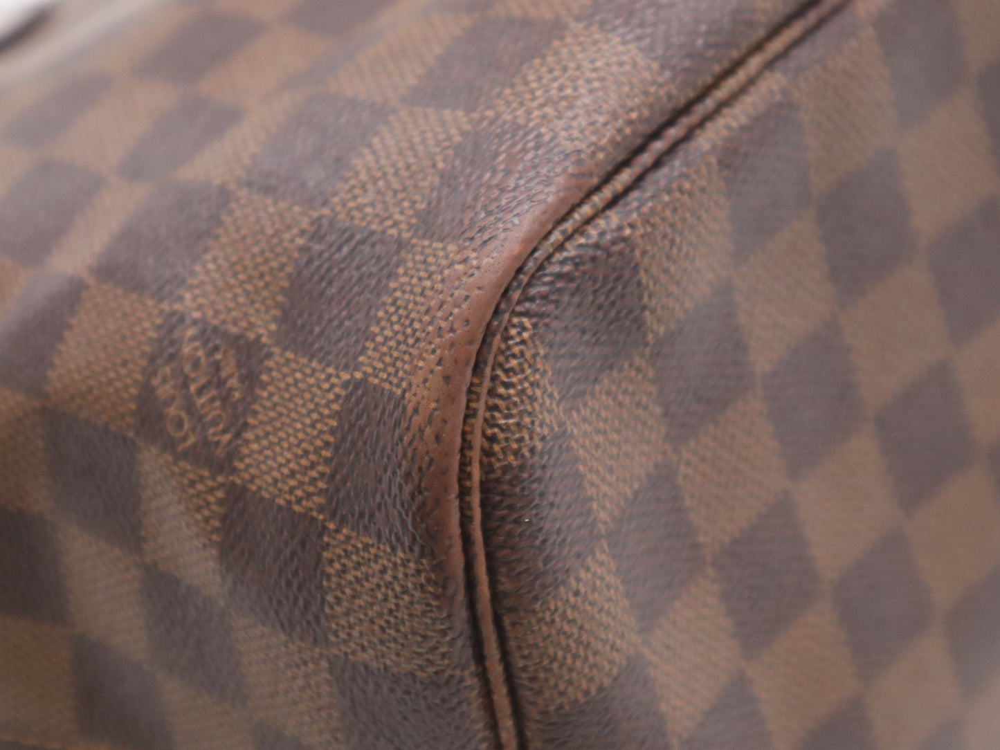LOUIS VUITTON N41603 Damier Neverfull MM Ebene Rose Ballerine Tote Bag