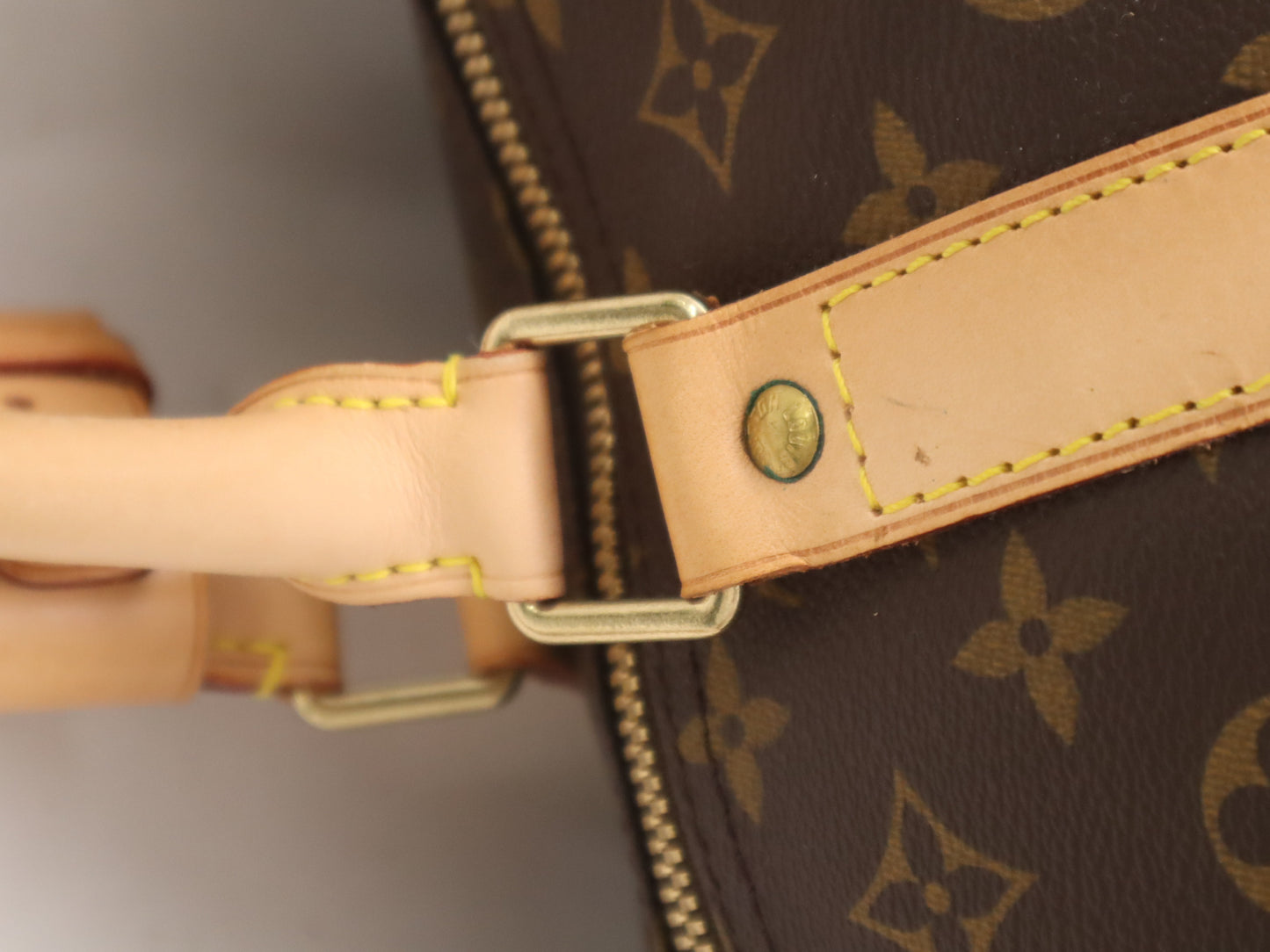 LOUIS VUITTON M41412 Monogram Keepall Bandouliere 60 Boston Bag with Shoulder Strap, Name Tag, and Poignier