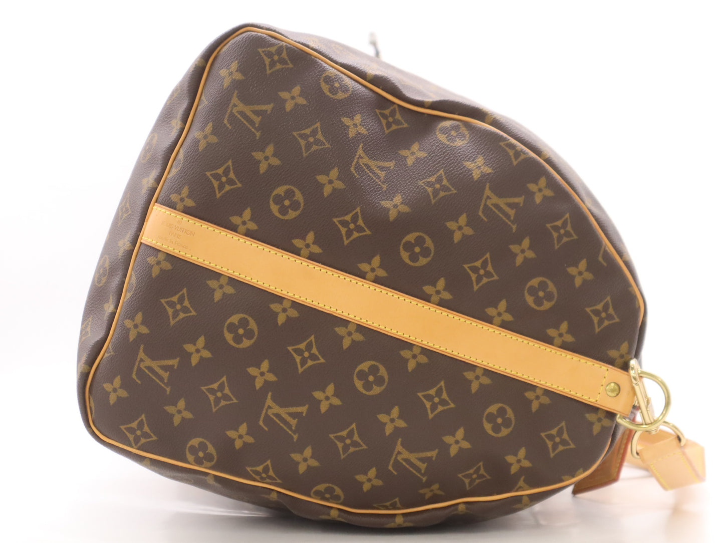 LOUIS VUITTON M41412 Monogram Keepall Bandouliere 60 Boston Bag with Shoulder Strap, Name Tag, and Poignier