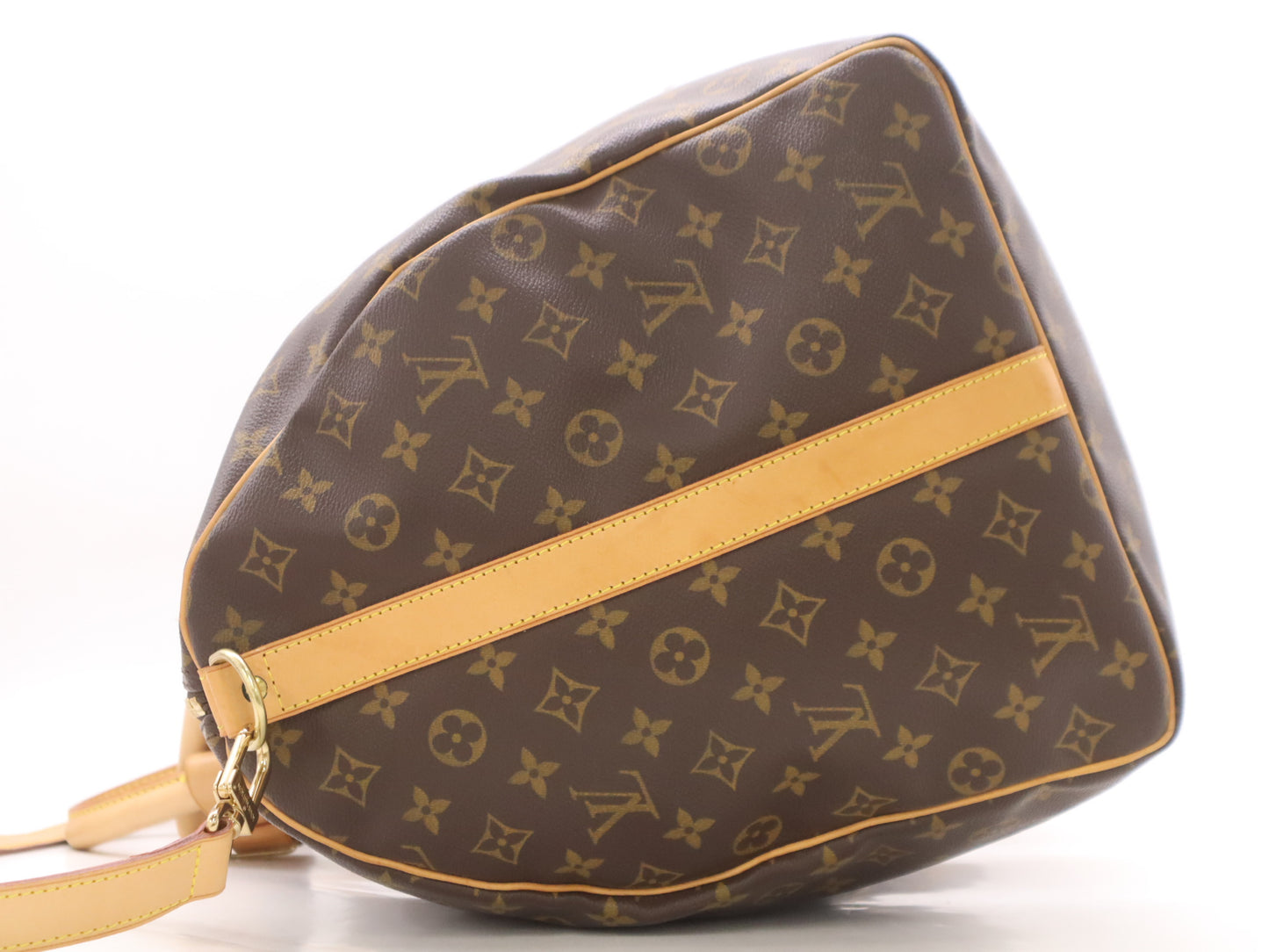 LOUIS VUITTON M41412 Monogram Keepall Bandouliere 60 Boston Bag with Shoulder Strap, Name Tag, and Poignier