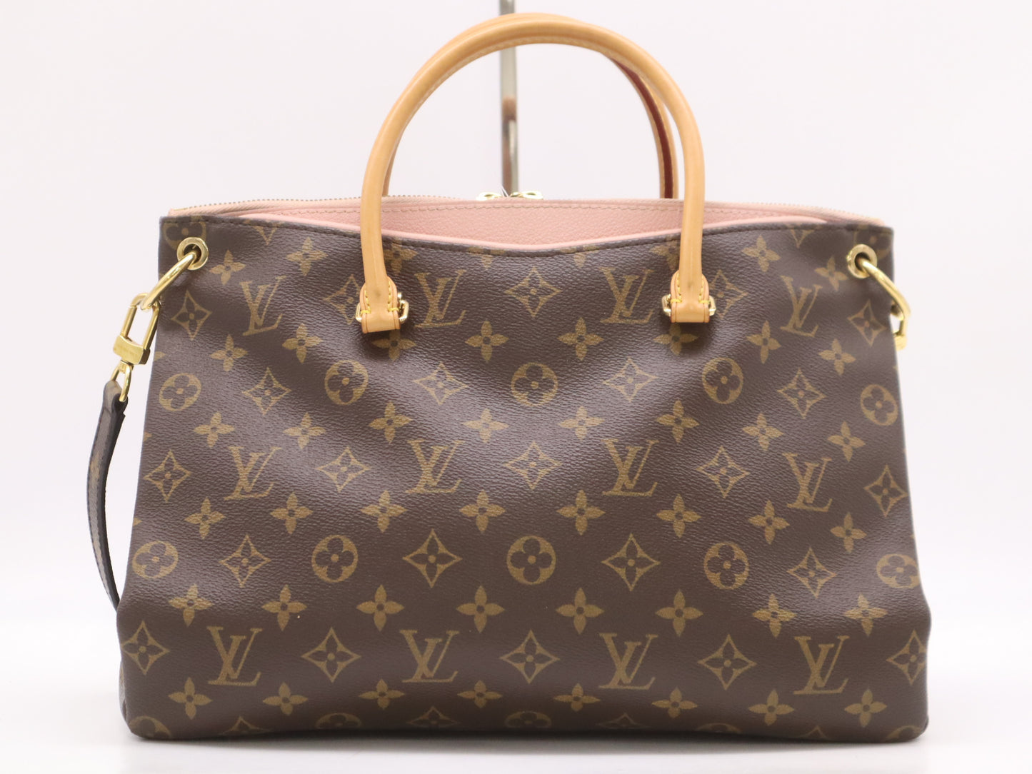 LOUIS VUITTON M40468 Monogram Pallas Rose Ballerine Shoulder Bag