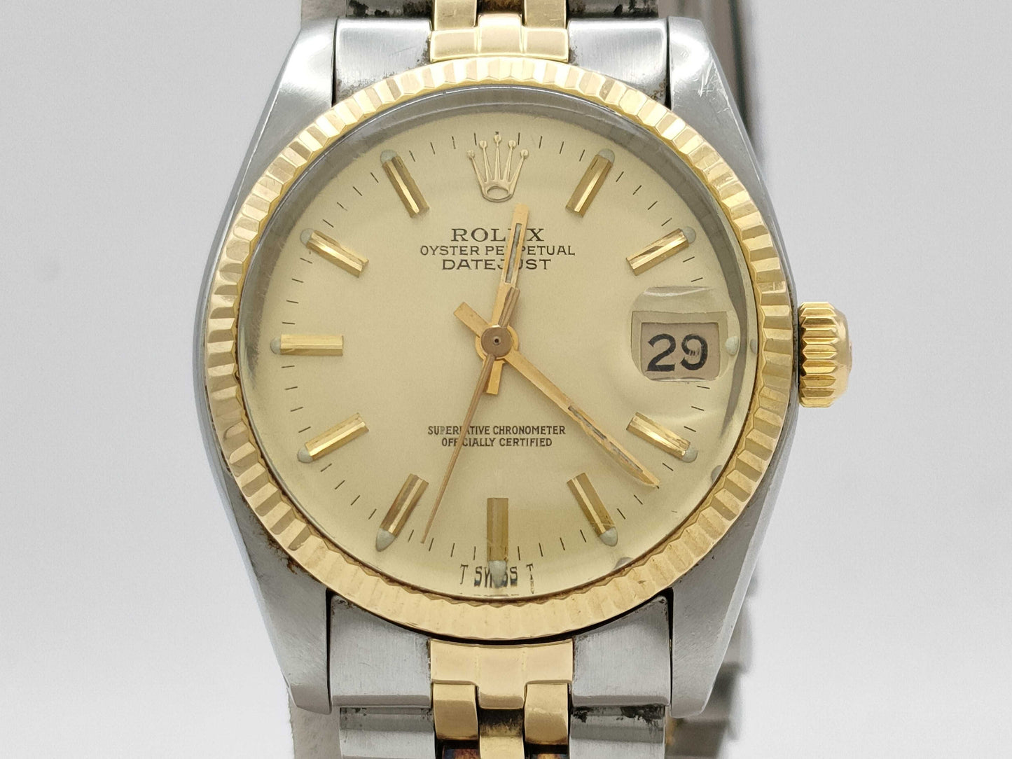 ROLEX 6827 5938585 Champagne Dial Women's Watch