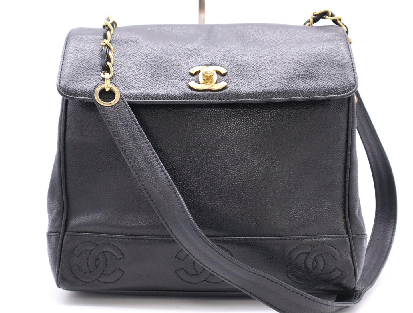 CHANEL Leather Triple Coco Mark Chain Bag Seal 426288 Shoulder Bag