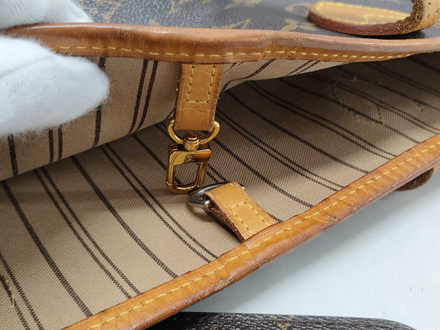 LOUIS VUITTON M40156 Monogram Neverfull MM Old Model Tote Bag with Pouch