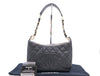 CHANEL Caviar Leather Matelasse Chain Shoulder Bag with GD Hardware, Black Card, 7073121, Dust Bag Included