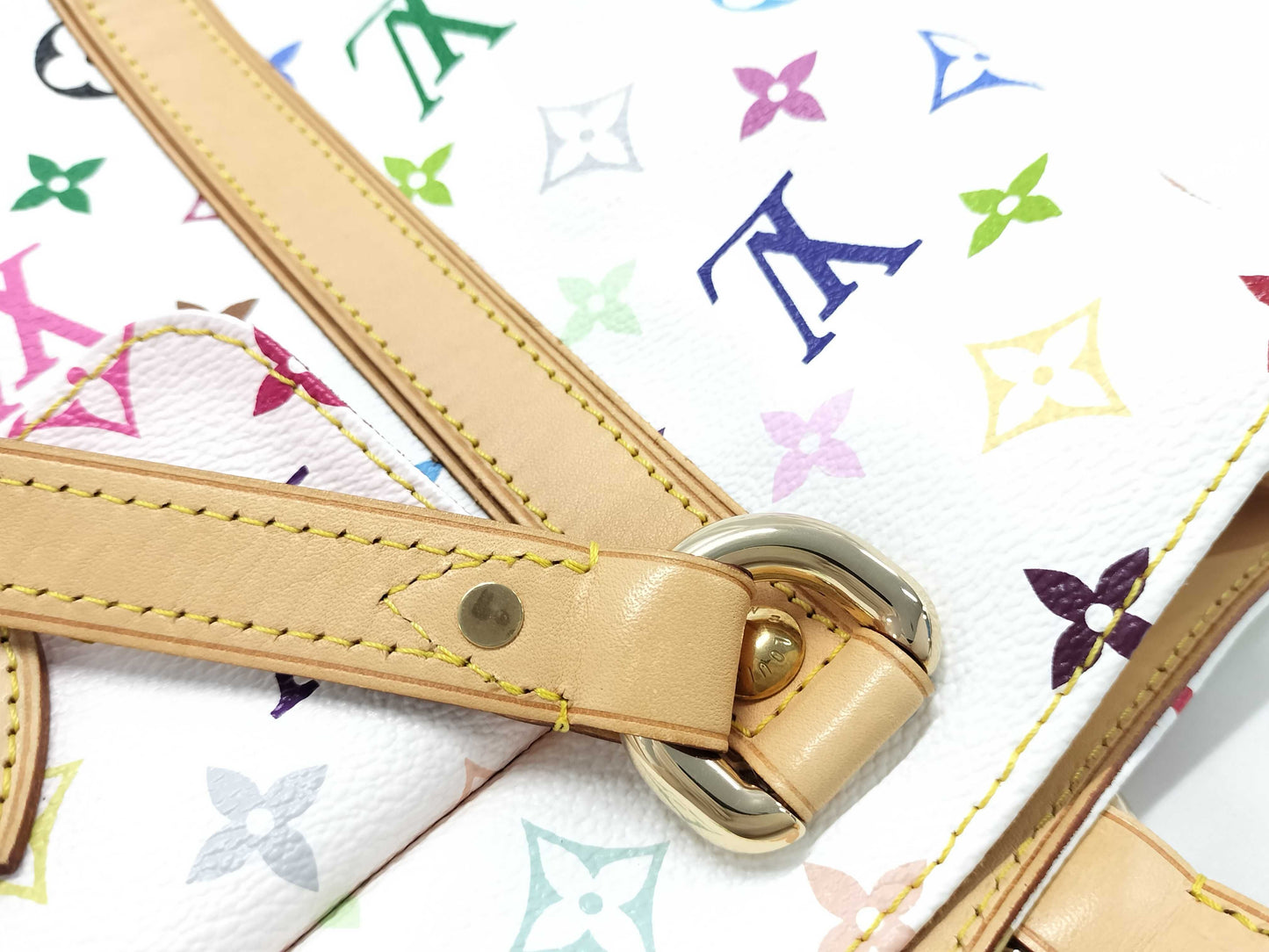 LOUIS VUITTON M40094 Multicolor Aurelia MM Blanc Tote Bag with Dust Bag