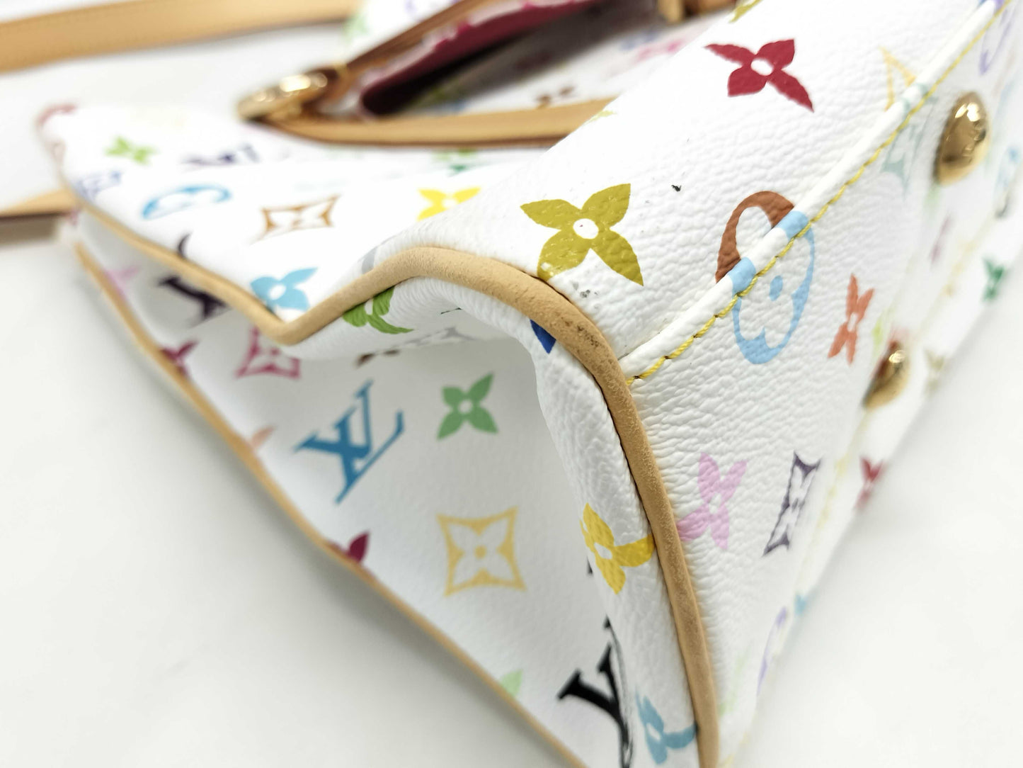 LOUIS VUITTON M40094 Multicolor Aurelia MM Blanc Tote Bag with Dust Bag