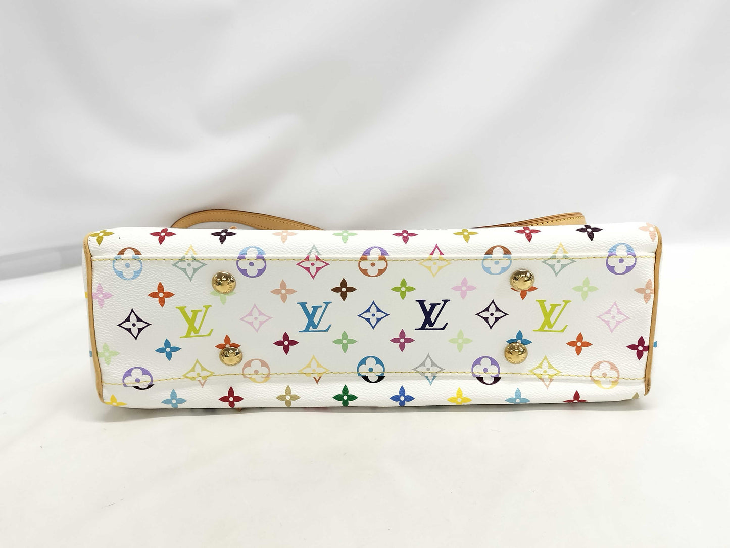 LOUIS VUITTON M40094 Multicolor Aurelia MM Blanc Tote Bag with Dust Bag