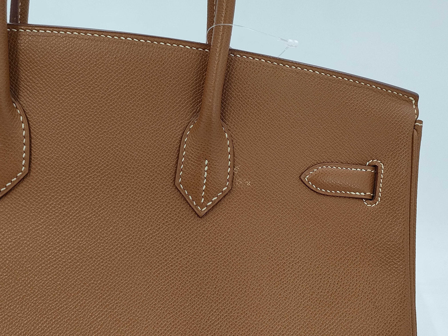 HERMES Birkin 35 Handbag, □H Stamp, 2005, Gold Hardware, Brown, Cloche, Cadena, and 2 Keys