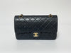 CHANEL Double Flap Matelasse Black Lambskin Shoulder Bag with Seal, No. 7