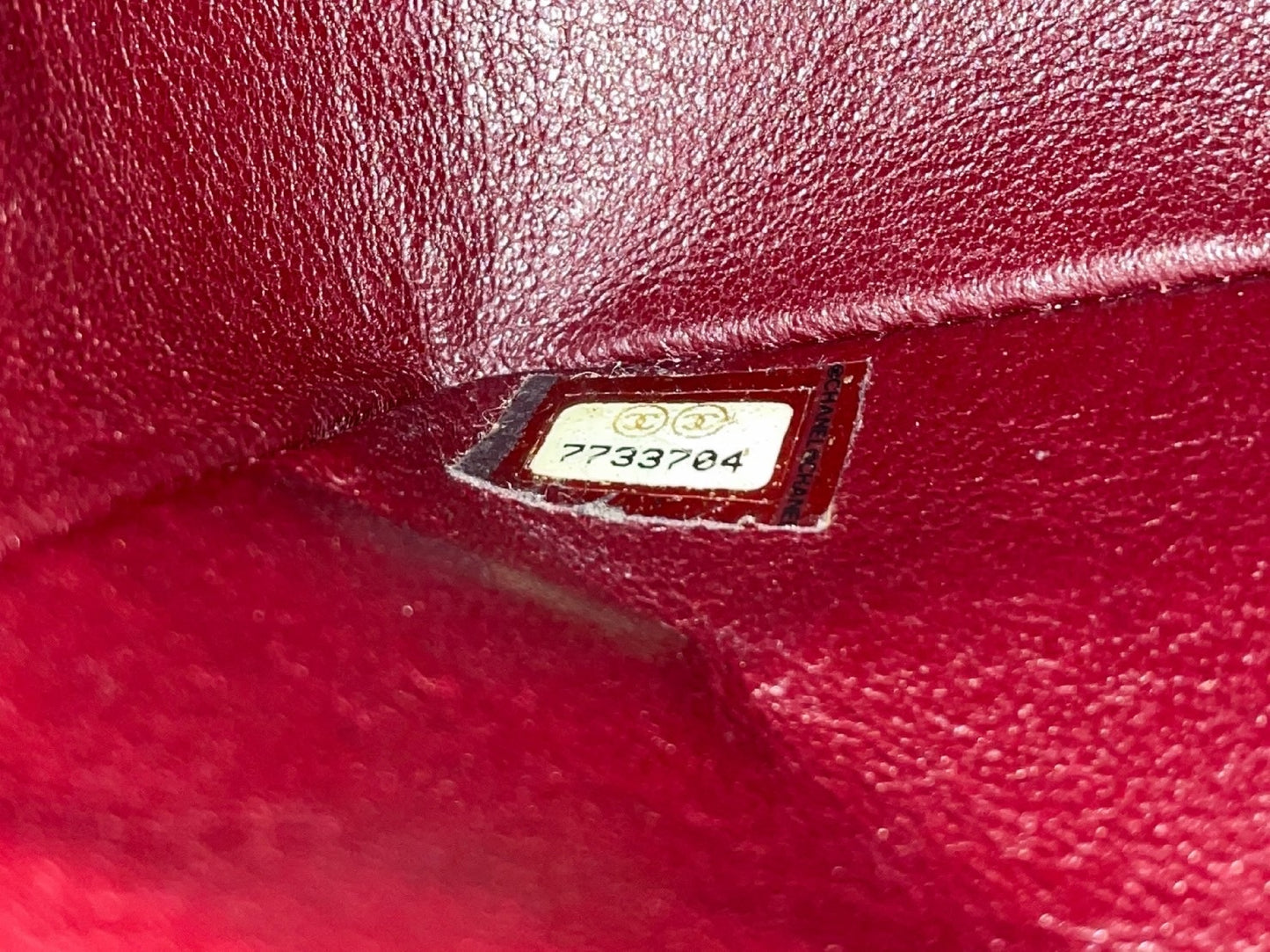 CHANEL Double Flap Matelasse Black Lambskin Shoulder Bag with Seal, No. 7