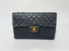 CHANEL Deca Matelasse Black Lambskin Shoulder Bag with Seal