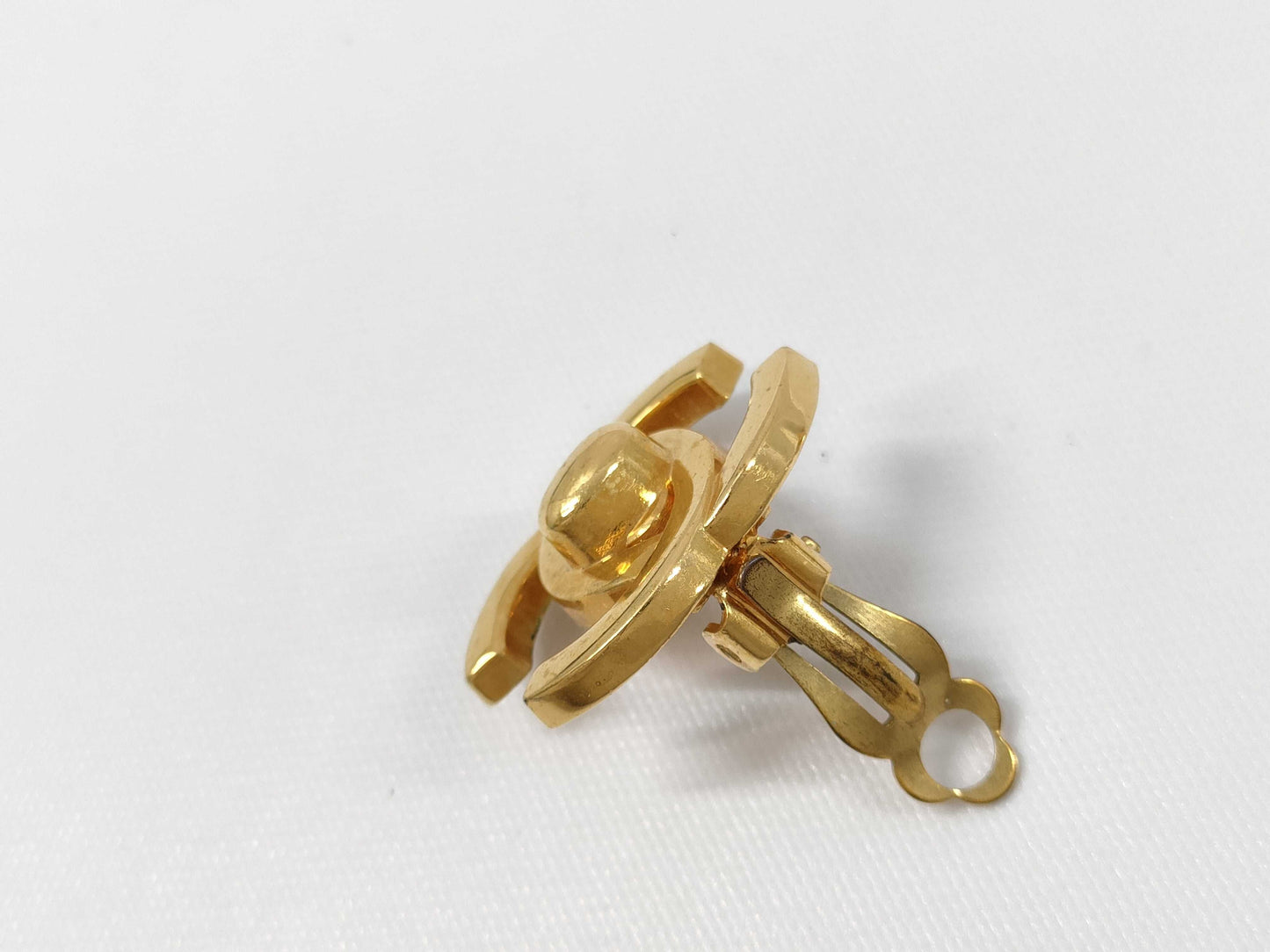 CHANEL Coco Mark Turn Lock Earrings