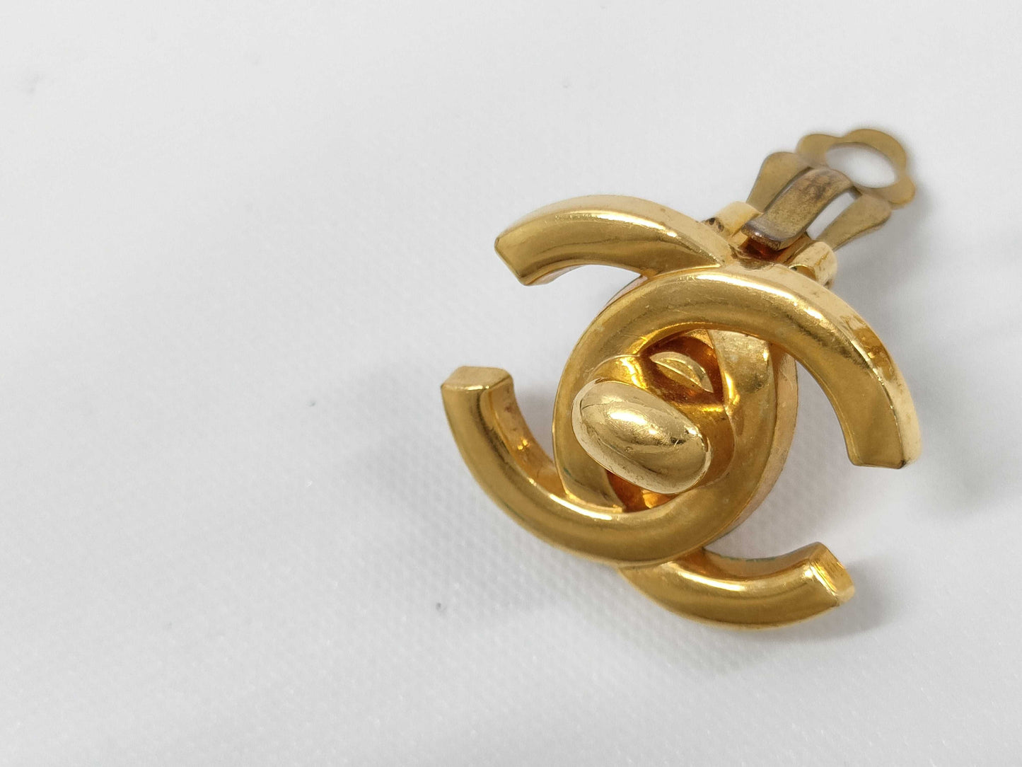 CHANEL Coco Mark Turn Lock Earrings