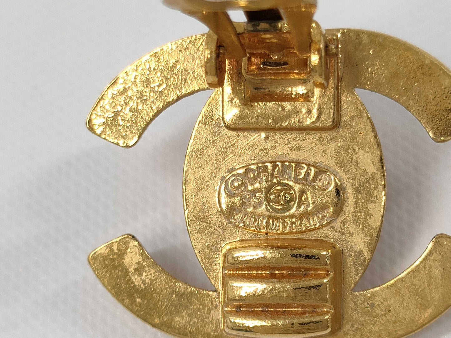 CHANEL Coco Mark Turn Lock Earrings