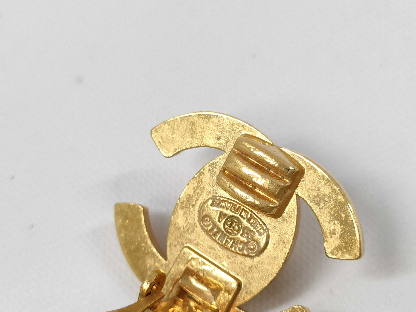 CHANEL Coco Mark Turn Lock Earrings