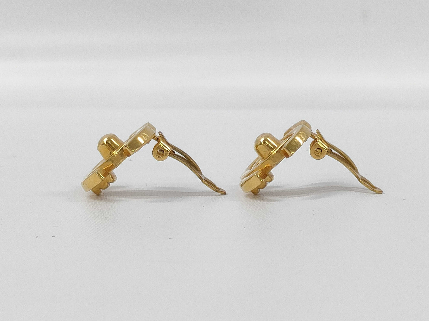 CHANEL Coco Mark Turn Lock Earrings