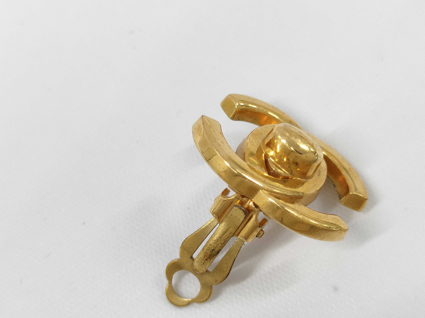 CHANEL Coco Mark Turn Lock Earrings