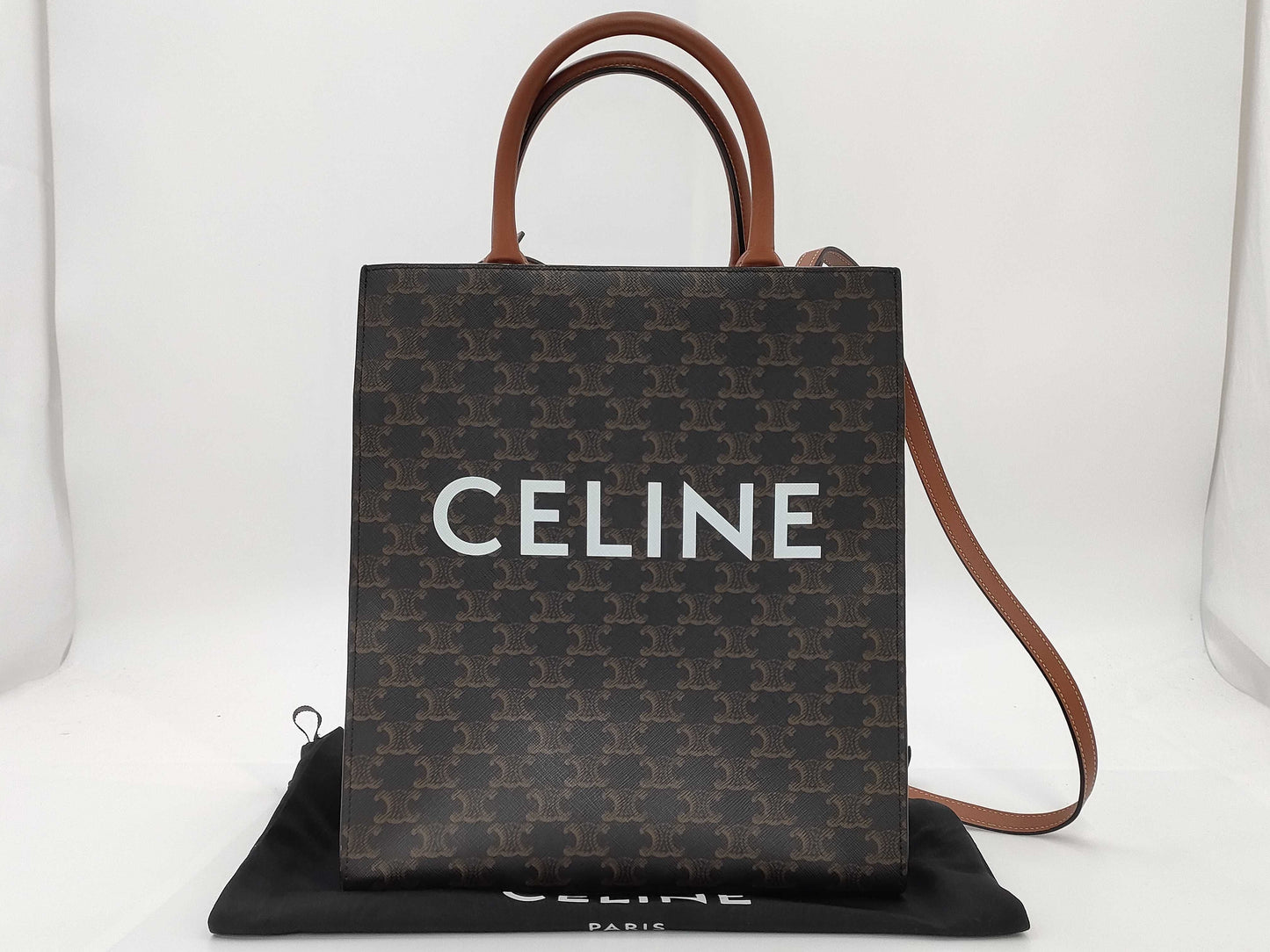 CELINE Small Vertical Cabat Tote in Brown