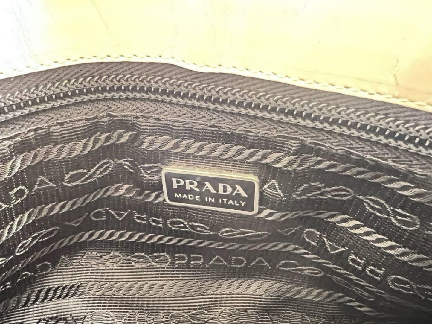 PRADA Prada Leather Handbag White Handbag