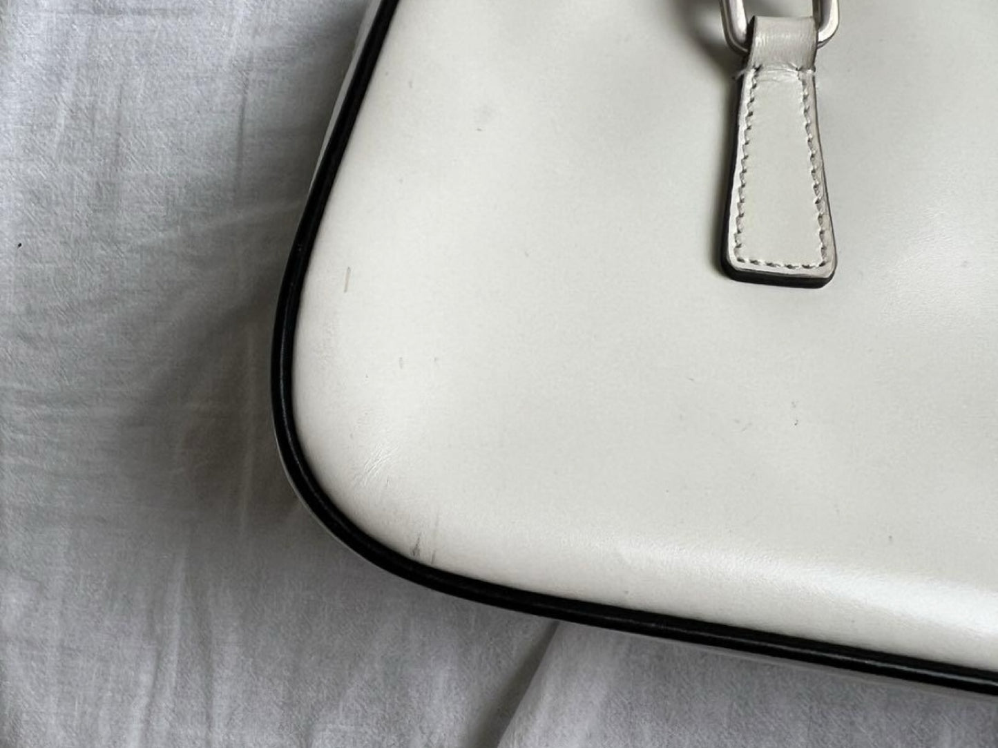 PRADA Prada Leather Handbag White Handbag