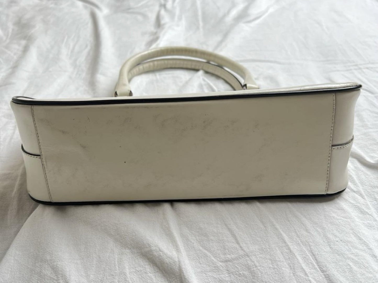 PRADA Prada Leather Handbag White Handbag