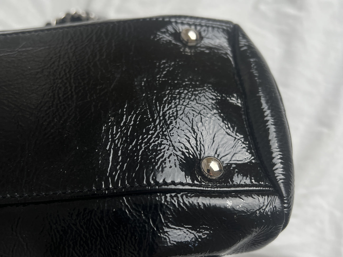 CHANEL Chanel Luxury Line Patent Shoulder Bag Chanel Luxury Line Shoulder Bag