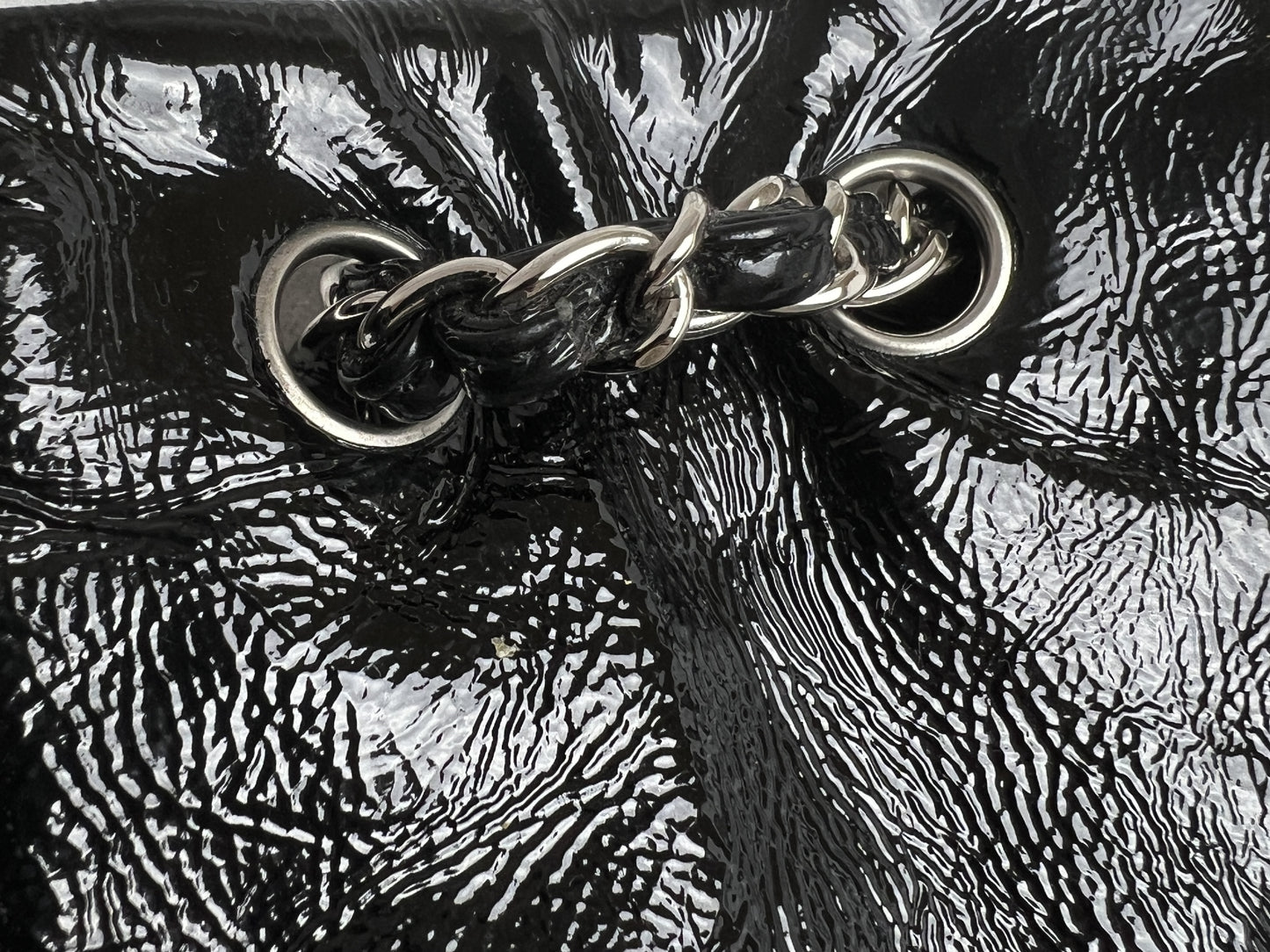 CHANEL Chanel Luxury Line Patent Shoulder Bag Chanel Luxury Line Shoulder Bag