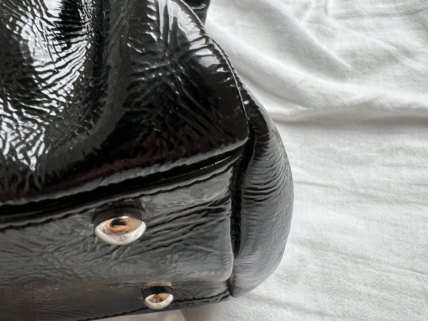 CHANEL Chanel Luxury Line Patent Shoulder Bag Chanel Luxury Line Shoulder Bag
