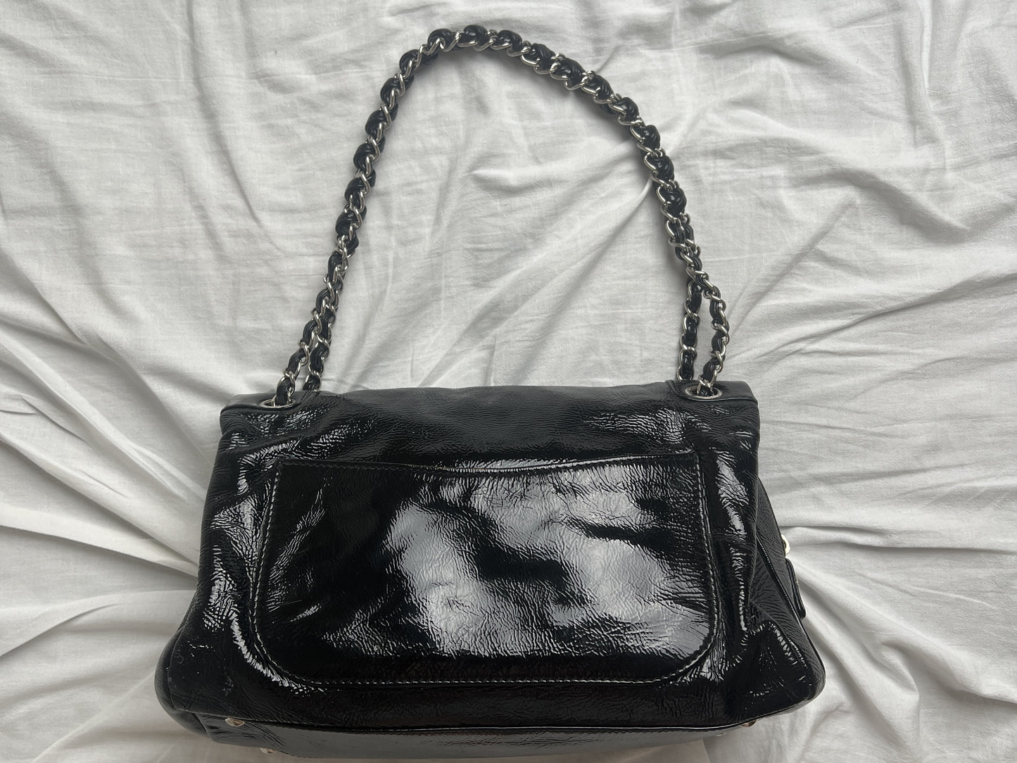 CHANEL Chanel Luxury Line Patent Shoulder Bag Chanel Luxury Line Shoulder Bag