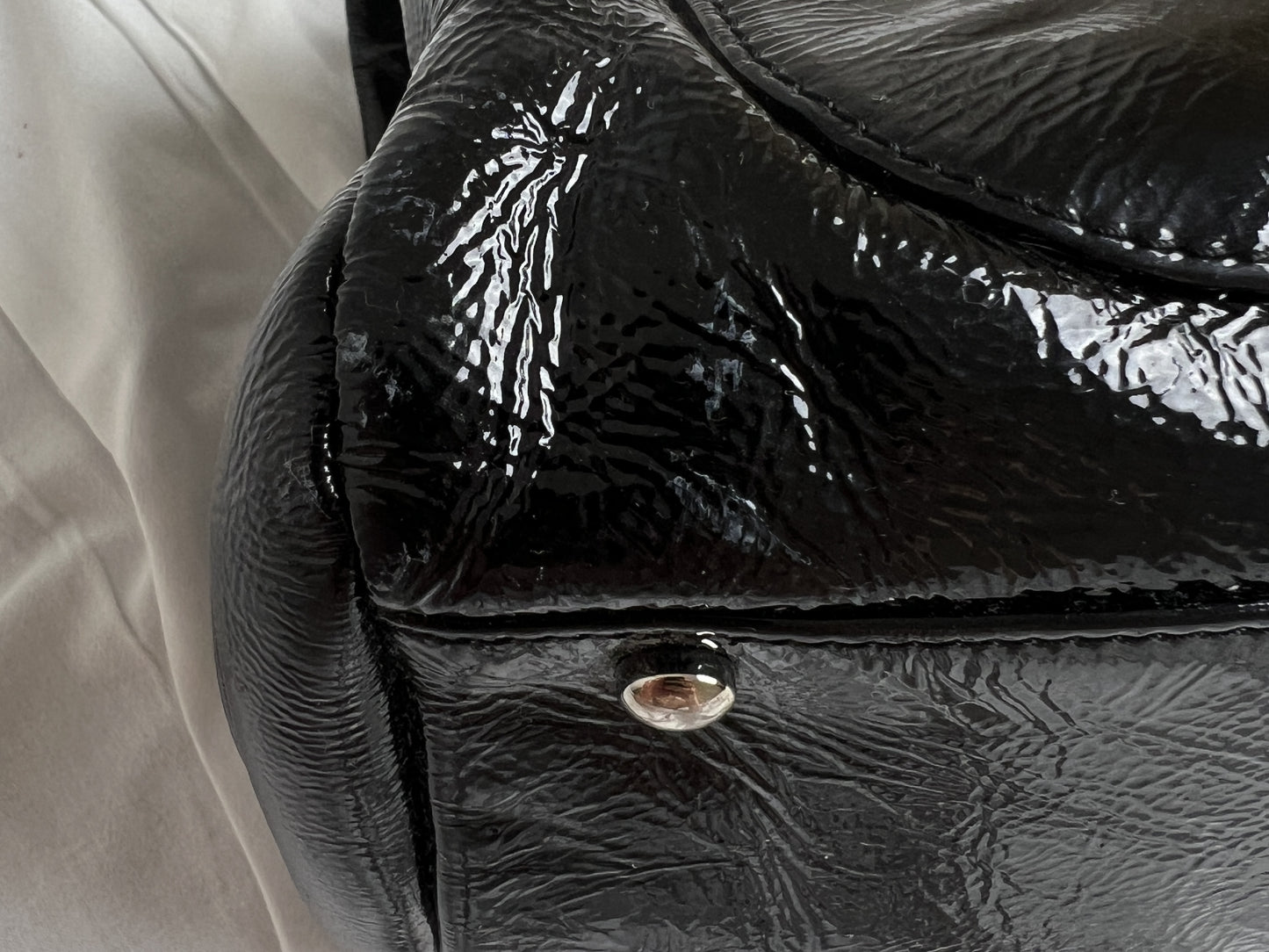 CHANEL Chanel Luxury Line Patent Shoulder Bag Chanel Luxury Line Shoulder Bag