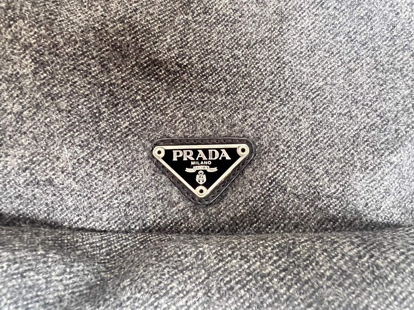 PRADA 1999 PRADA Prada Wool Shoulder Bag Gray Shoulder Bag