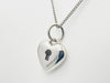 BALENCIAGA Amour Heart Necklace, Silver, Current Model