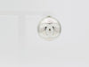 CHANEL Coco Mark B25C Dome Round Single Earring, Silver x White, Single Earring