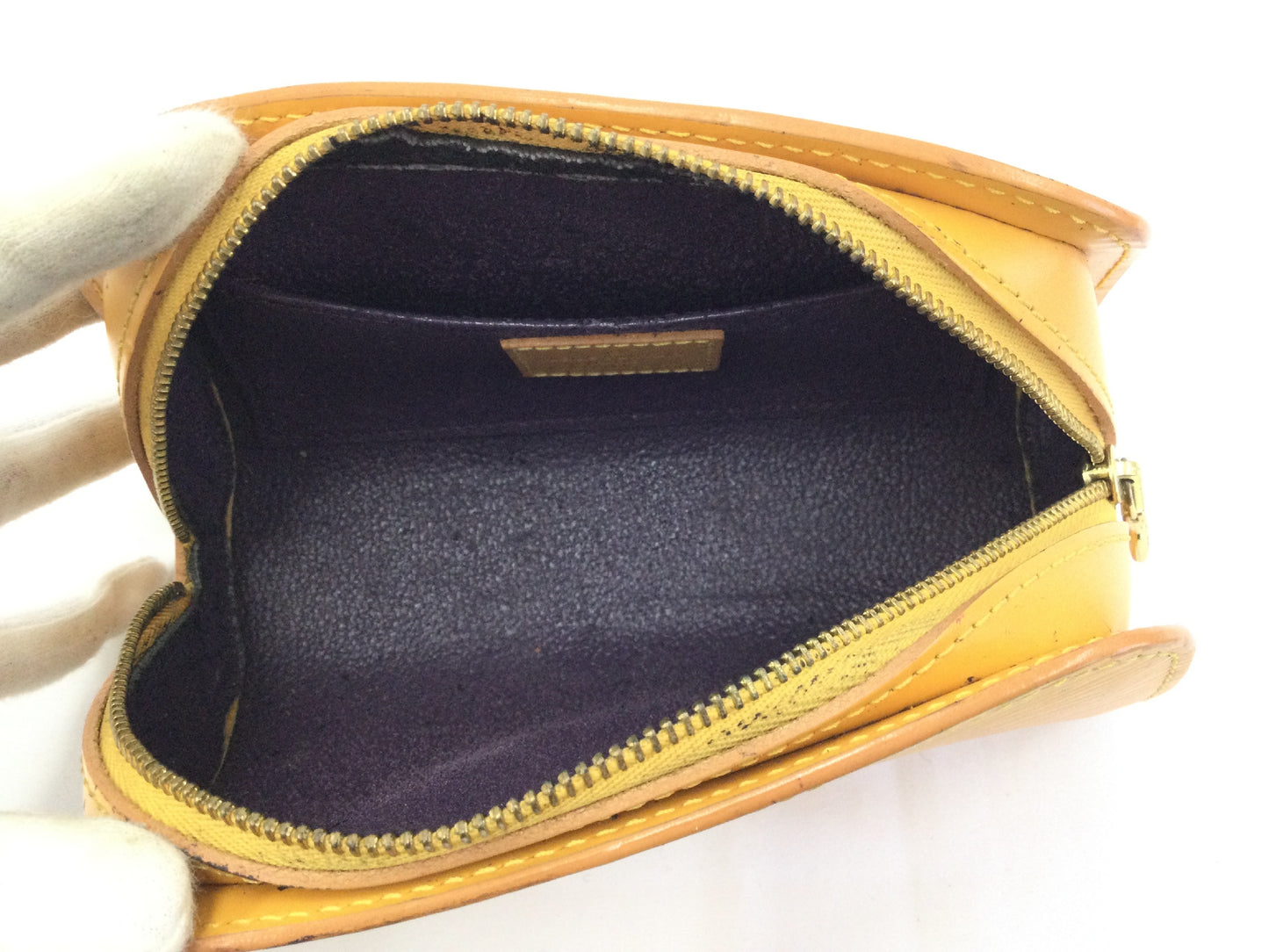 LOUIS VUITTON Dauphine Epi Yellow Pouch