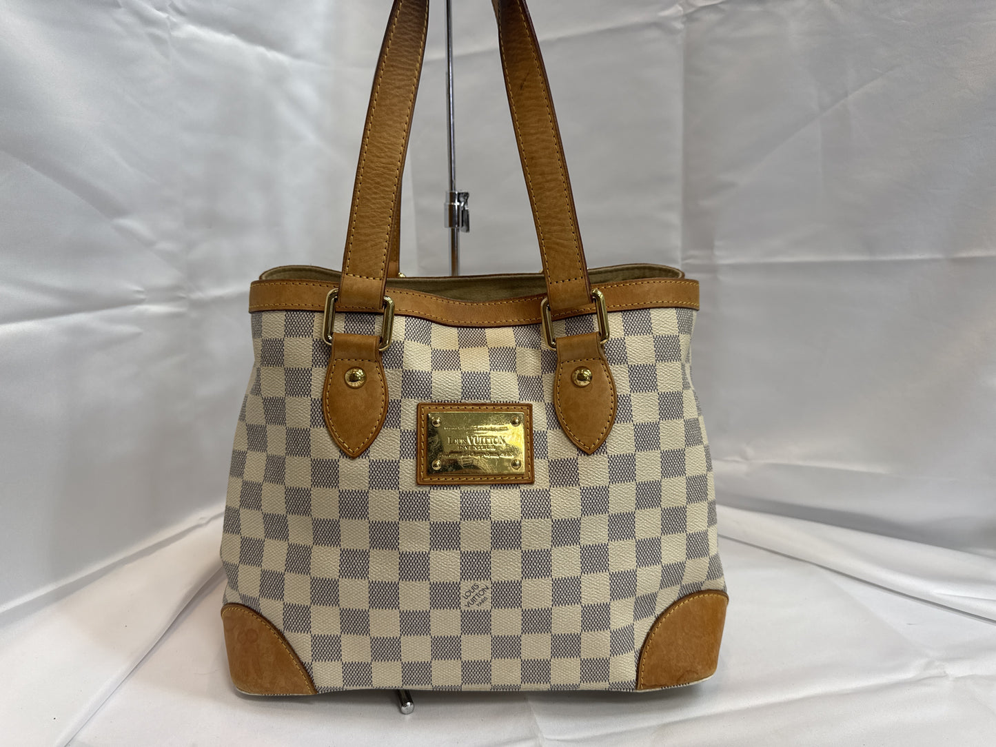 LOUIS VUITTON Hampstead MM Damier Azur Handbag