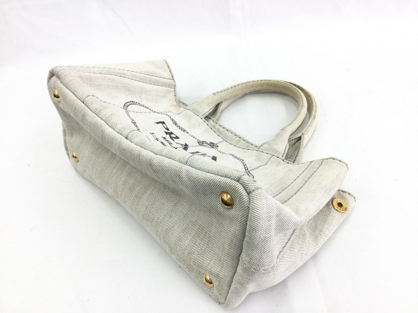 PRADA Prada Canapa Tote Bag White Tote Bag