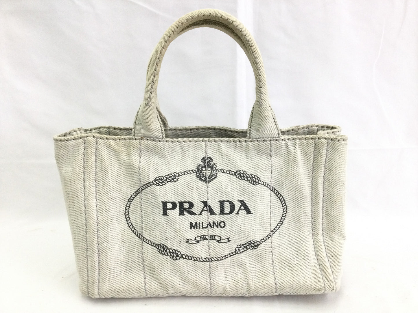 PRADA Prada Canapa Tote Bag White Tote Bag