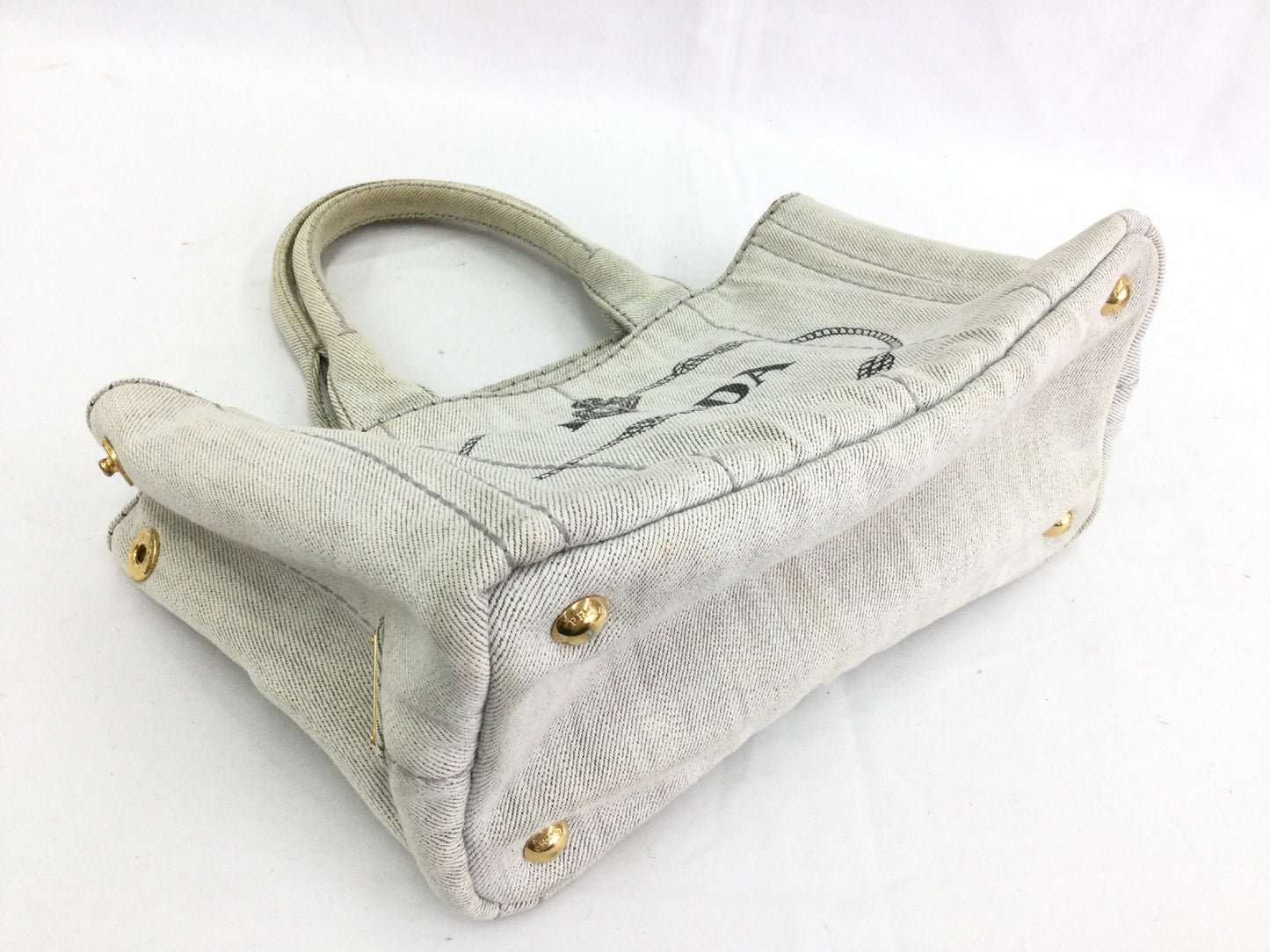 PRADA Prada Canapa Tote Bag White Tote Bag