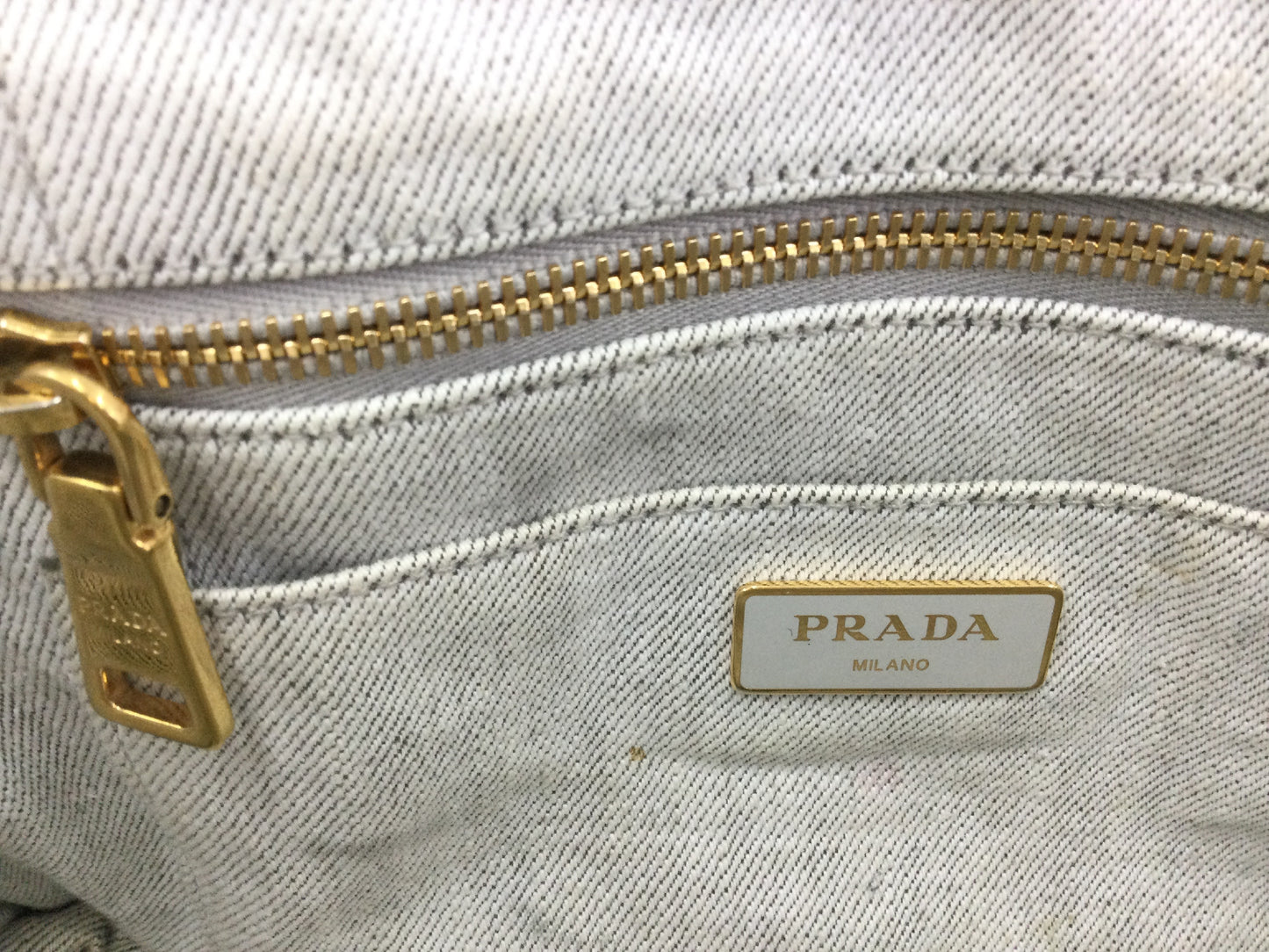 PRADA Prada Canapa Tote Bag White Tote Bag