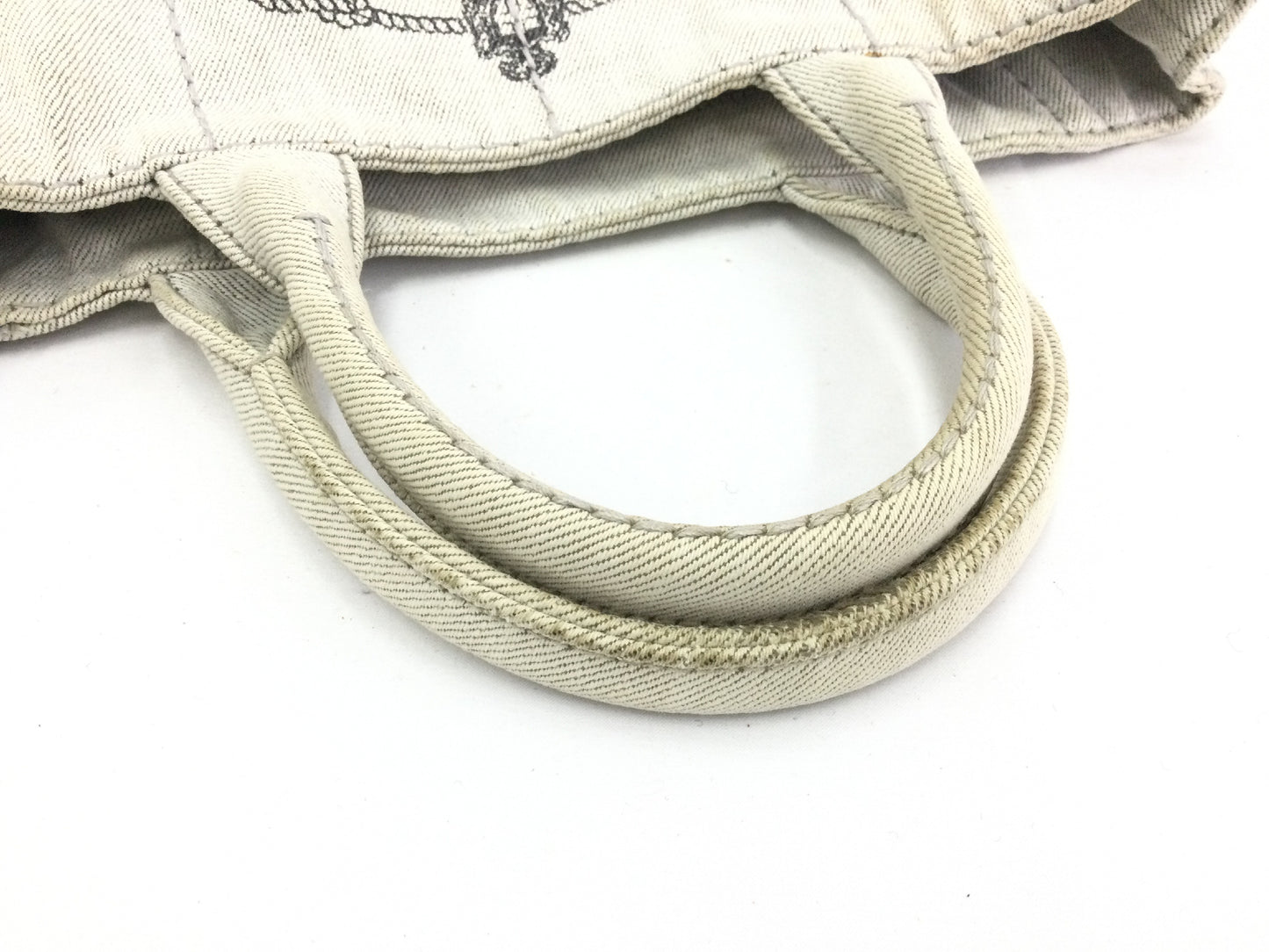 PRADA Prada Canapa Tote Bag White Tote Bag
