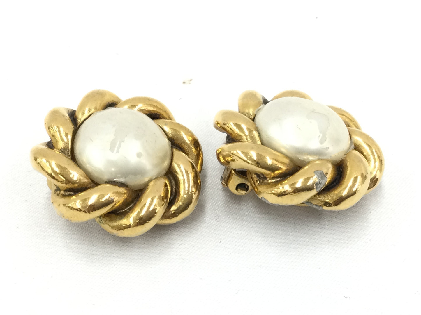 CHANEL Faux Pearl 24.8mm Earrings