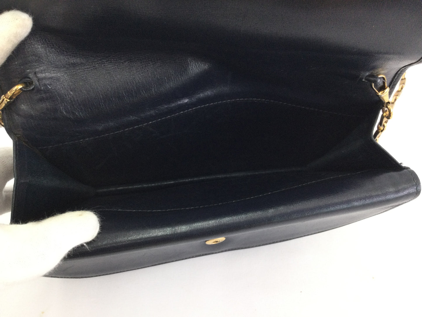 CELINE Triomphe Leather Mini Shoulder Bag in Black