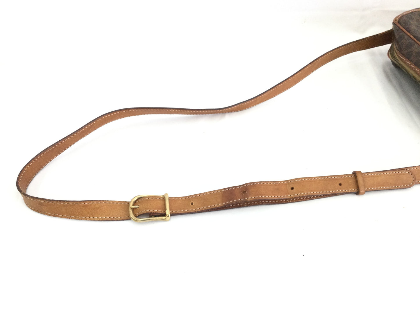 CELINE Macadam Leather Shoulder Bag