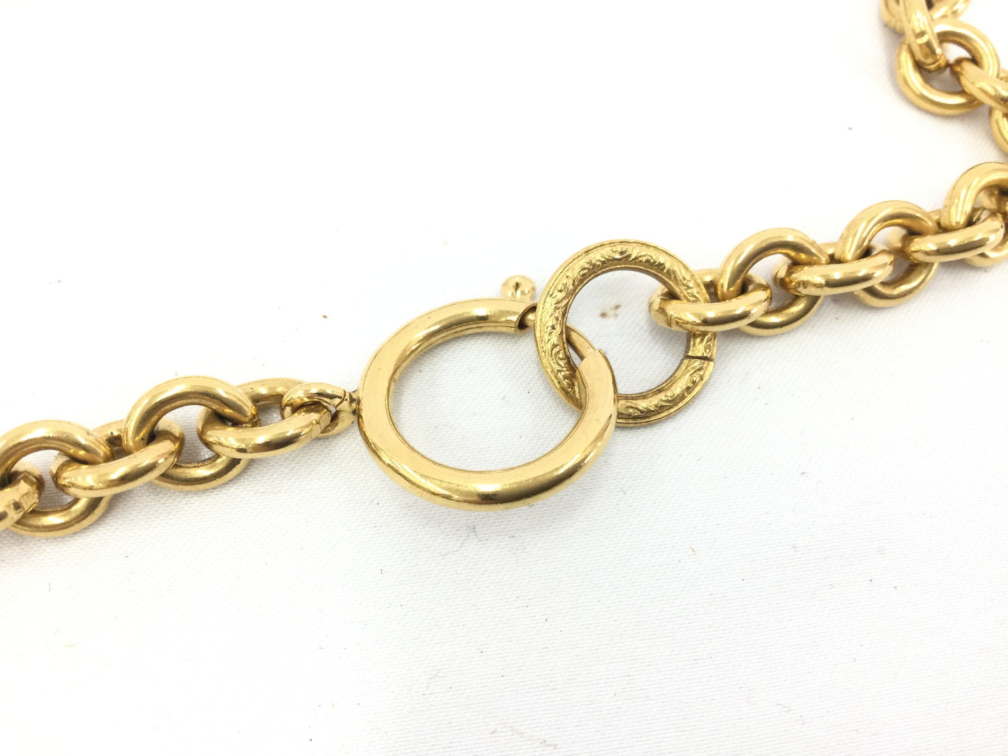 CHANEL Coco Mark Gold 94P Necklace with 50cm Chain