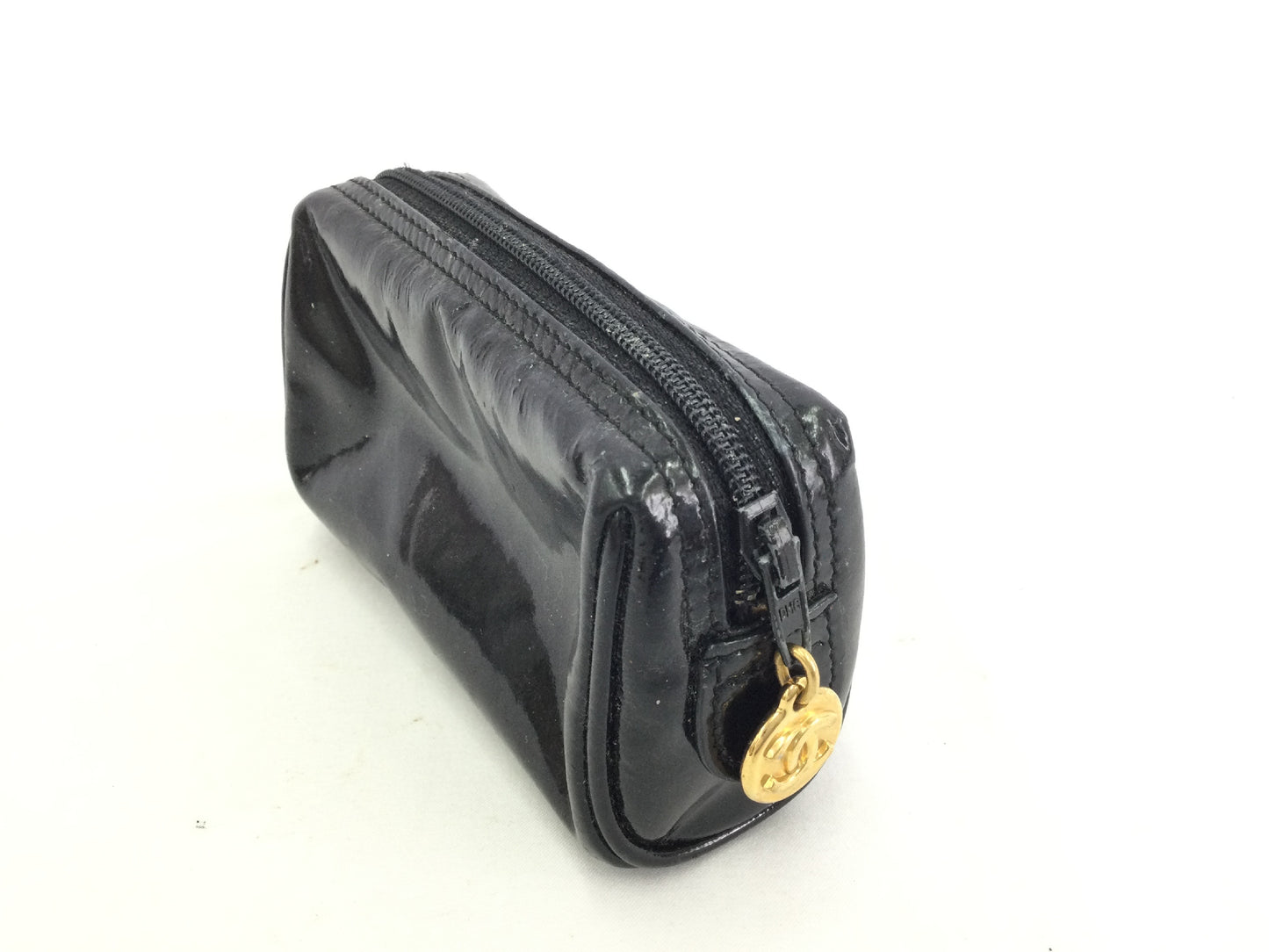 CHANEL Coco Mark Enamel Pouch with Seal