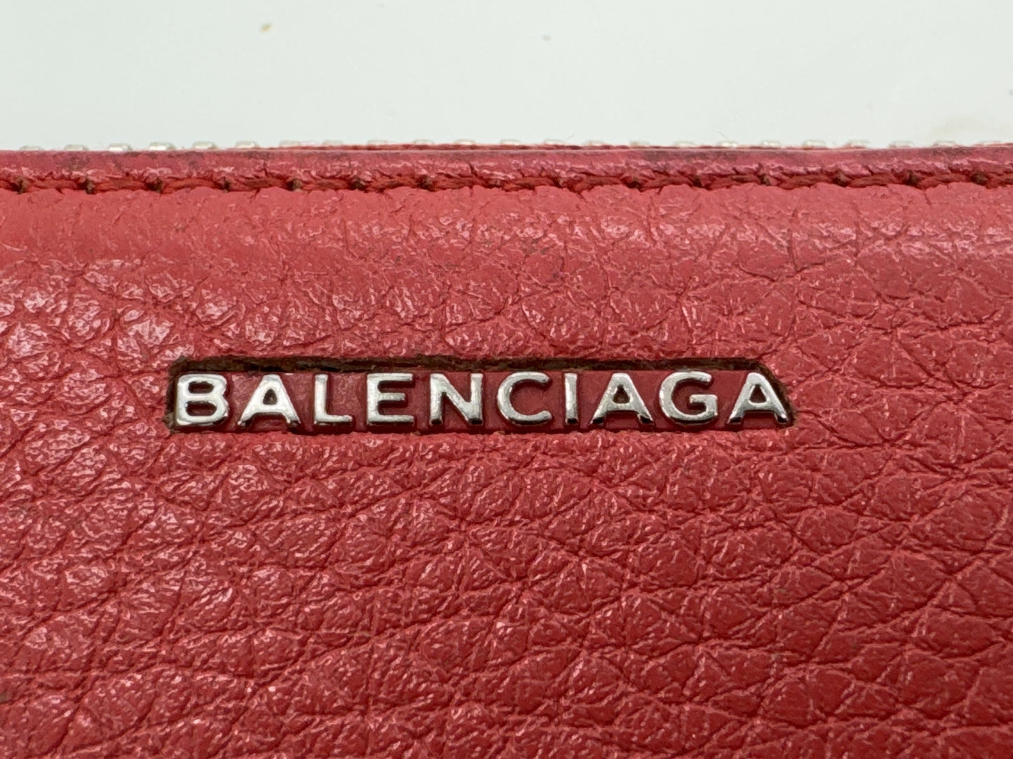 BALENCIAGA Leather Round Long Wallet
